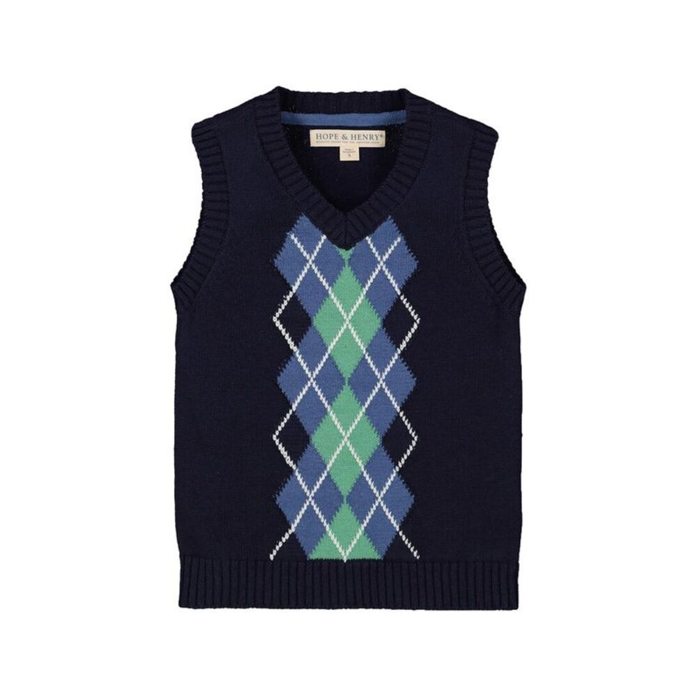 Hope & Henry Boys  Argyle Sweater Vest